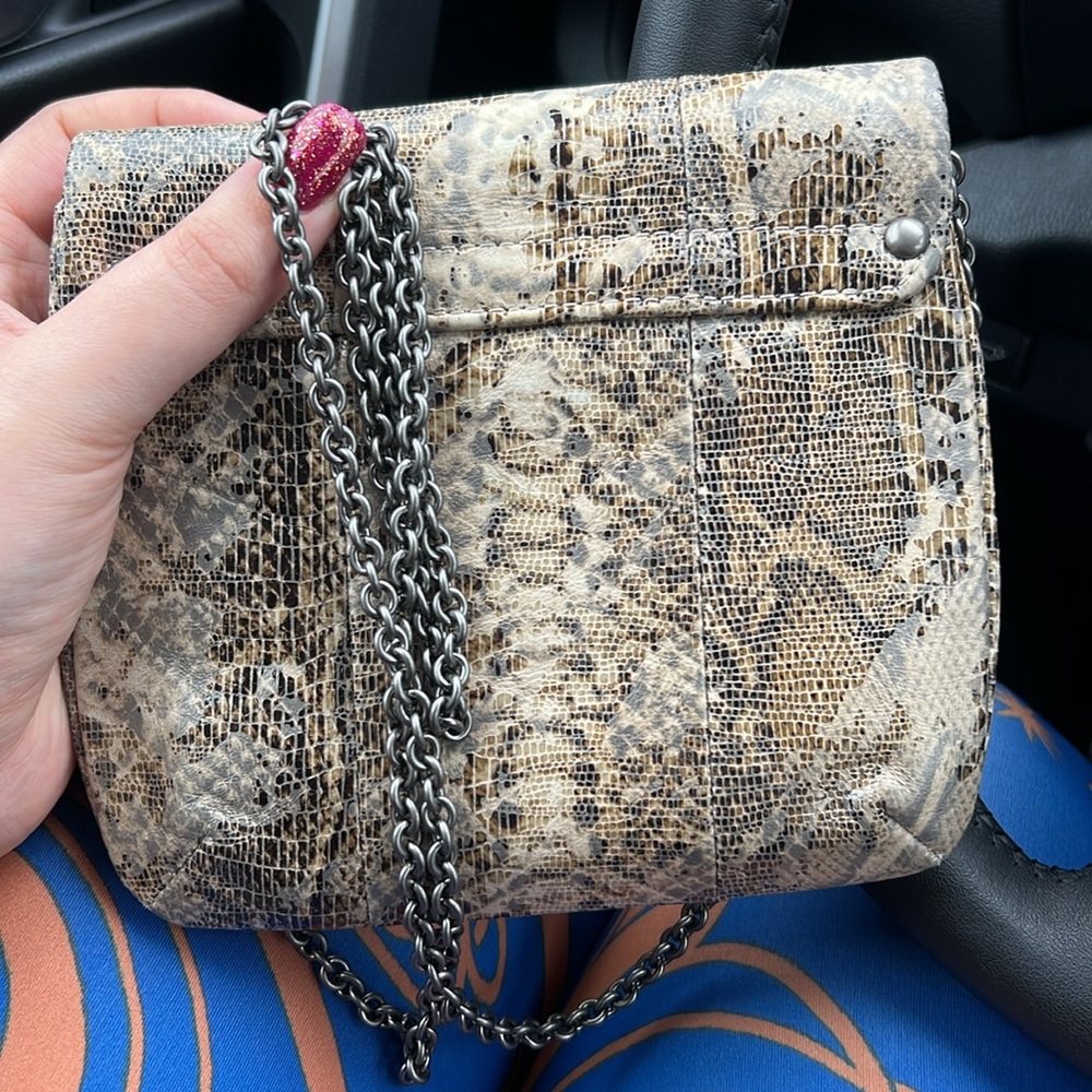 Coach Kristin Crossbody Bag In Brown Embossed Python Leather - Picture 9 of 9